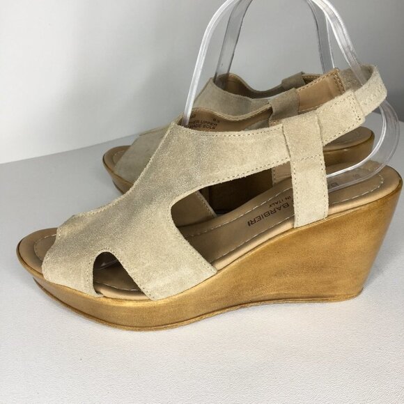 Barbara Barbieri Leather Tan Wedges - Picture 1 of 8